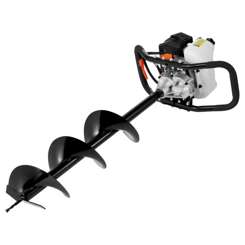 Koduva VEVOR benzininis žemės grąžtas D43-F, 1250 W, oranžinis juodas