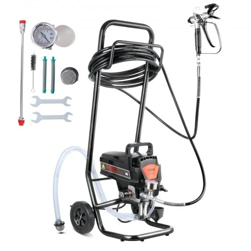 Koduva VEVOR beorio dažų purkštuvas RP8628 plus, 950 W, 3000 PSI, su vežimėliu