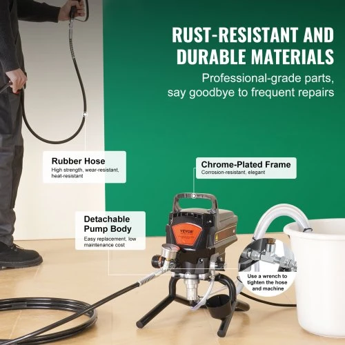 Koduva VEVOR beoris dažų purkštuvas RP8628, 950 W, 3000 psi