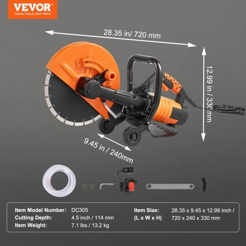 VEVOR Betoninis pjūklas 305 mm, 2800 W