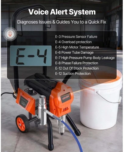 Koduva VEVOR bevielis dažų purkštuvas TA-5900, 1500 W, 3300 PSI