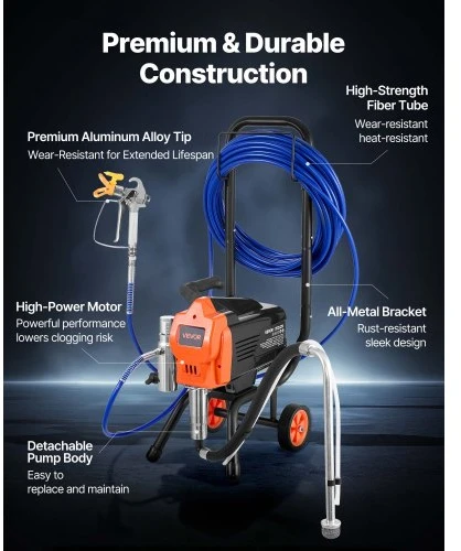 Koduva VEVOR bevielis dažų purkštuvas TA-5900, 1500 W, 3300 PSI