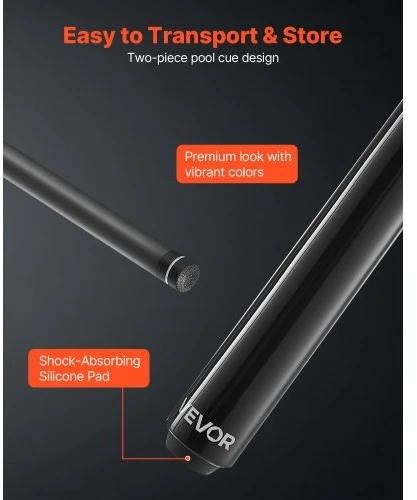 Koduva VEVOR biliardo lazda Jump Break, 1473,2 mm, 554 g, anglies pluošto kotas