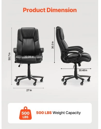 VEVOR Biuro kėdė Executive, juoda, HC-2851