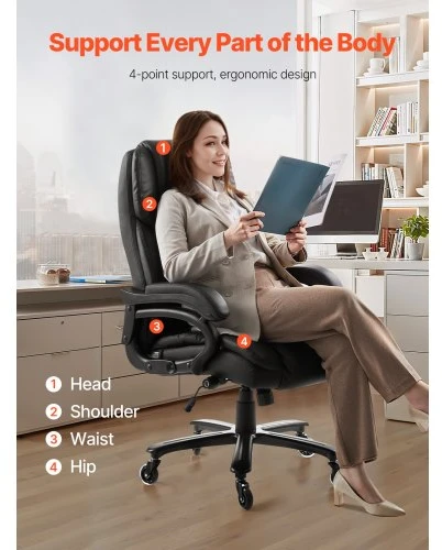 VEVOR Biuro kėdė Executive, juoda, HC-2851
