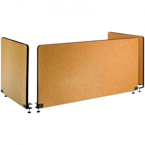 VEVOR Biuro stalo pertvara 60'' privatumo panelė, 3 panelių akustinė pertvara, geltona