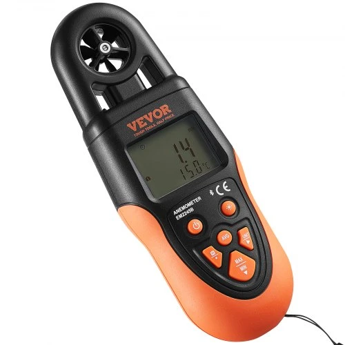Koduva VEVOR Bluetooth rankinis anemometras, LED pašvietimo ekranas, 14°F–140°F, EM2245B
