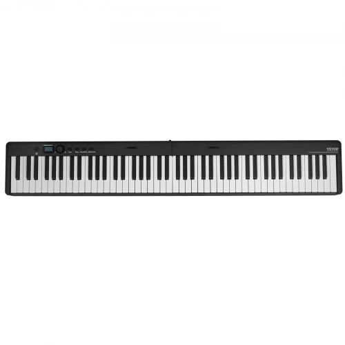 VEVOR BX-20 88 klavišų sulankstomas skaitmeninis pianinas, juodas