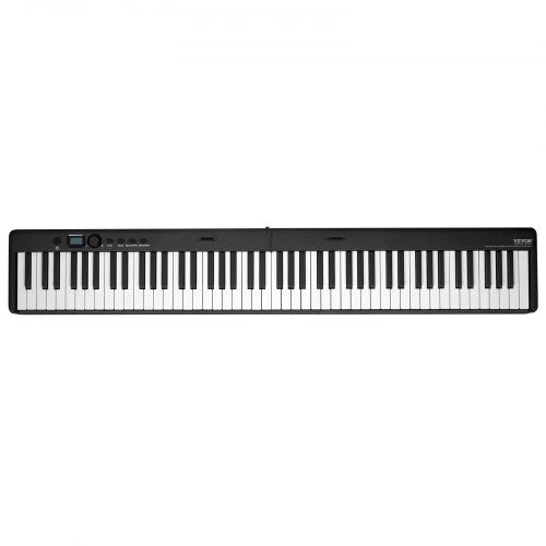 VEVOR BX-20 nešiojamas skaitmeninis pianinas, Bluetooth ir MIDI, juodas