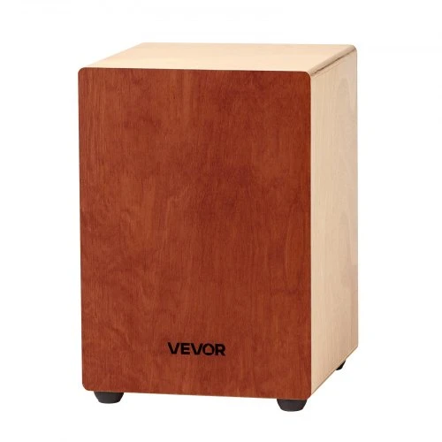 VEVOR Cajon būgnas G12-A1, natūralios medienos / raudonas, 305 x 305 x 430 mm