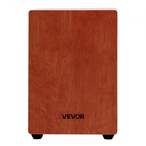 VEVOR Cajon būgnas G12-A1, natūralios medienos / raudonas, 305 x 305 x 430 mm