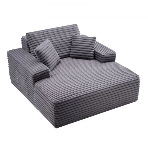 Sofa VEVOR Chaise lounge kėdė 1240 mm, pilka