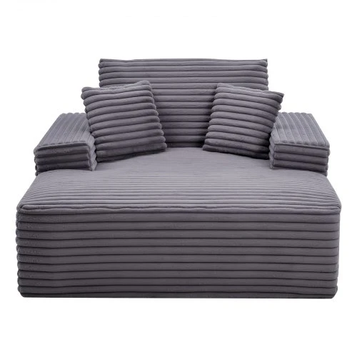 Sofa VEVOR Chaise lounge kėdė 1240 mm, pilka
