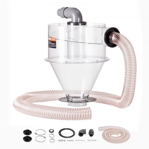 Koduva VEVOR cikloninis dulkių separatorius, 4" retrofit, 2" jungtis, tinka 18,9–37,85 l talpai
