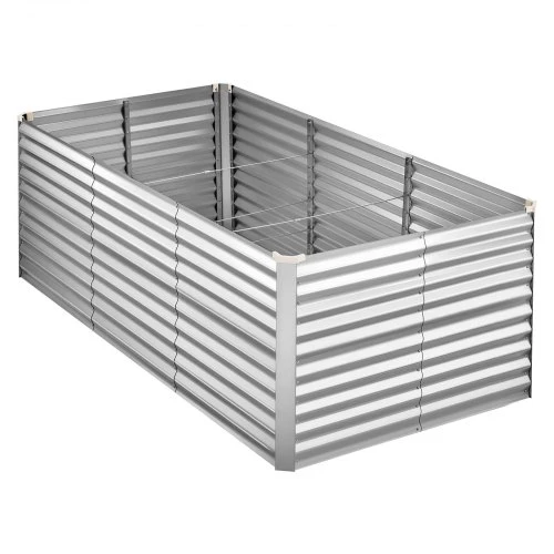 VEVOR Cinkuota paaukštinta sodo lysvė, 2400 x 1200 x 860 mm, stačiakampė metalinė lysvė
