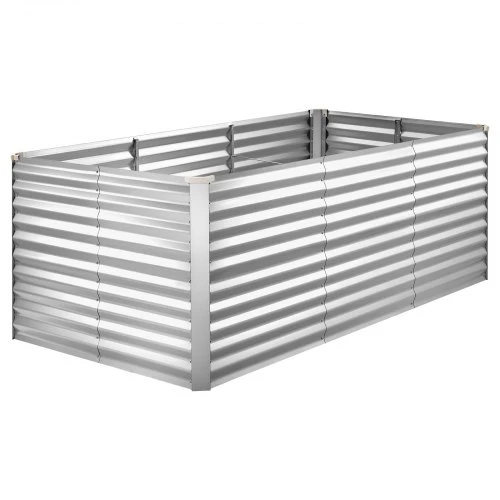 VEVOR Cinkuota paaukštinta sodo lysvė, 2400 x 1200 x 860 mm, stačiakampė metalinė lysvė