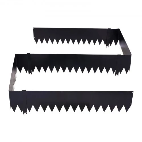 VEVOR Cinkuoto plieno kraštinė vejai, 6 vnt., 1016 x 254 mm, juoda