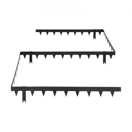 VEVOR Cinkuoto plieno kraštinė vejos ir sodo apdailai, 10 vnt., 1016 x 114 mm, juoda