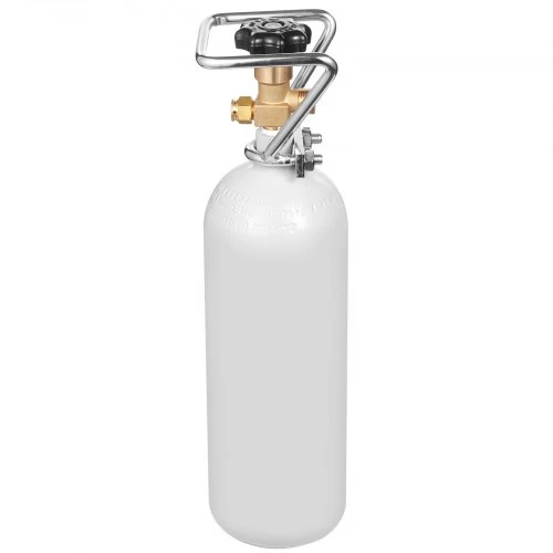 VEVOR CO2 balionas 4,41 lbs, aliuminio lydinio plienas, pilka danga, DIN477 vožtuvas