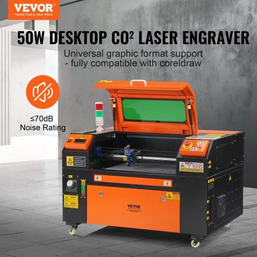 Koduva VEVOR CO2 lazerinio graviravimo staklės 50 W, 30 x 51 cm, iki 500 mm/s, su 2 krypčių oro pagalba, KH5030
