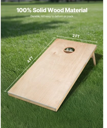 VEVOR Cornhole žaidimo rinkinys, 4 x 2 ft, mediniai, su nešiojimo dėklu