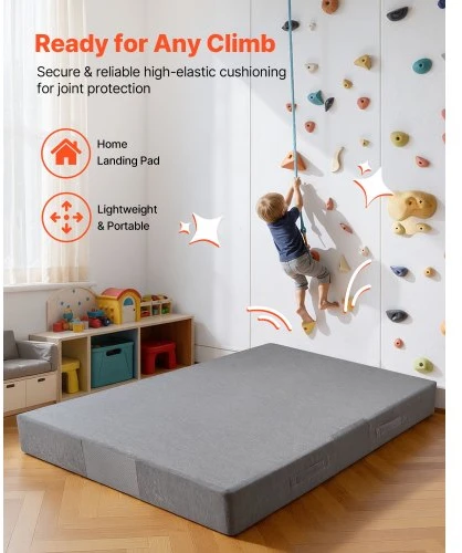 VEVOR Crash pad, 1800 x 1210 mm, pilkas, vaikams ir suaugusiesiems