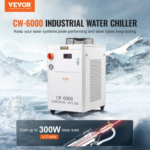 Koduva VEVOR CW6000 pramoninis vandens aušintuvas, 1500 W, 15 l, 65 l/min