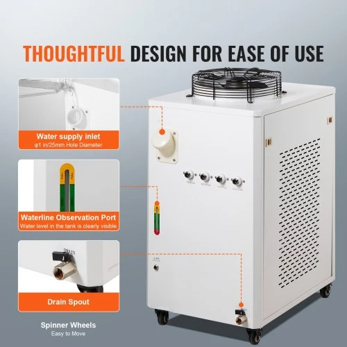 Koduva VEVOR CW6000 pramoninis vandens aušintuvas, 1500 W, 15 l, 65 l/min