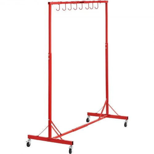 VEVOR Dažymo stovas, reguliuojamas 5–7 ft aukštis, 66 lbs talpa, 8 kabliukai, 4 pasukami ratukai