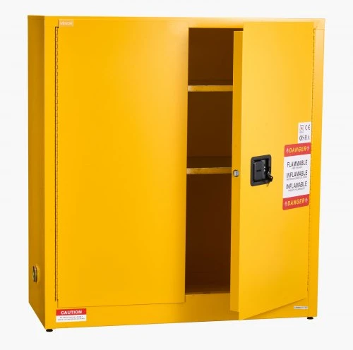 VEVOR Degių medžiagų spinta, 109,2 x 46 x 118 cm, 29 gal, geltona