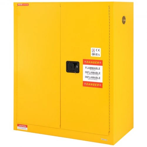 Koduva VEVOR degių skysčių saugos spintelė, 128,7 l, 1095 x 460 x 1273 mm, geltona