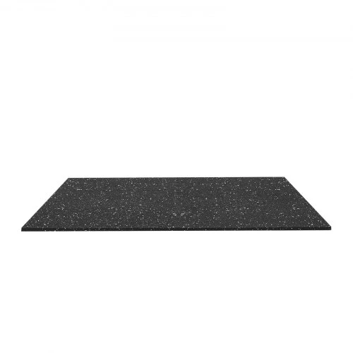 VEVOR Dėlionės formos mankštos kilimėlis, 12 vnt., juodas su baltomis dėmėmis, 600 x 600 x 14 mm