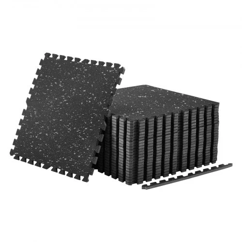 VEVOR Dėlionės tipo treniruoklių kilimėlis, 24 vnt., 610 x 610 x 14 mm, pilki taškeliai