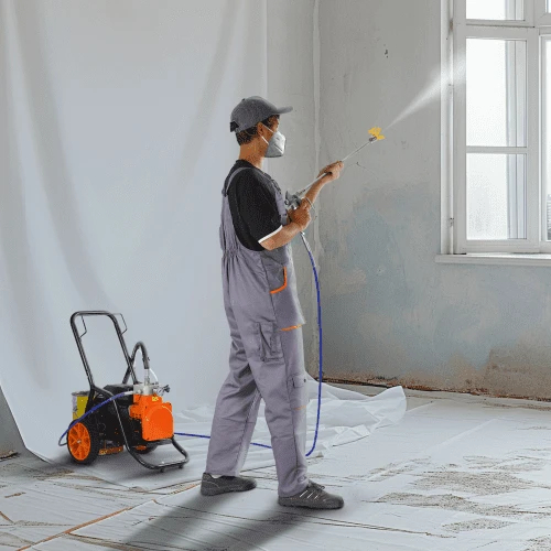 Koduva VEVOR diafragminis beorinis dažų purkštuvas, 1700 W, 3000 psi, su prailginimo strypu