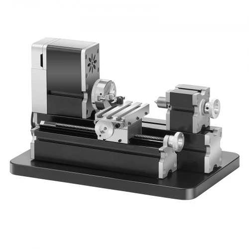 Koduva VEVOR didaktinis mini metalo tekinimo staklių staklės, 70 x 130 mm, 36 W, 20 000 aps./min., 3 žandų griebtuvas