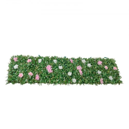 Koduva VEVOR dirbtinė gėlių sienelė, 2 vnt., 61 x 243,8 cm kiekviena panelė, 3D šilkinė, žalia