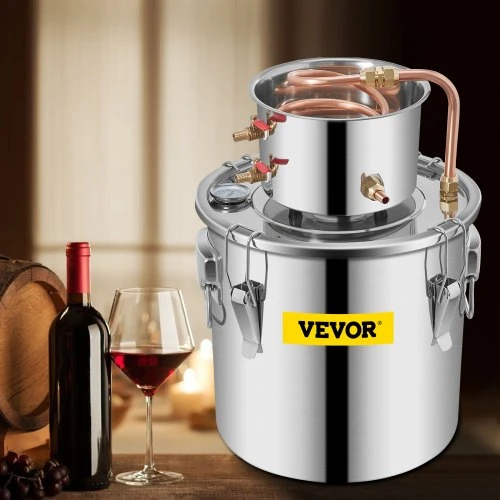 VEVOR Distiliavimo aparatas 12,5 l vandeniui ir eteriniams aliejams, su vandens pompa