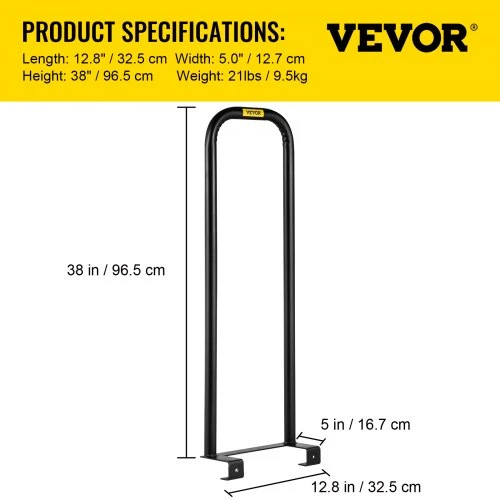 Koduva VEVOR Dolly Converter krovinių vežimėlio konverteris, 13 colių pločio, 38 colių aukščio, plienas, 250 lbs