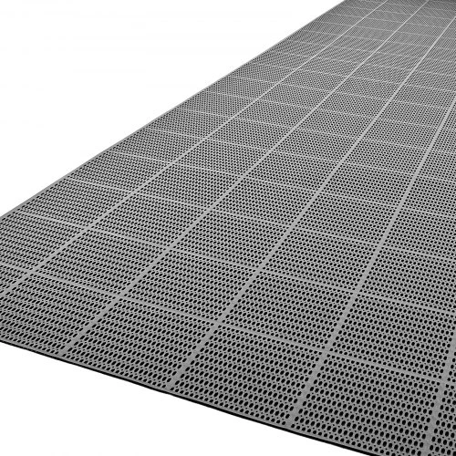 VEVOR Drenavimo kilimėlis, 90 x 1500 cm, PVC, neslystantis, juodas