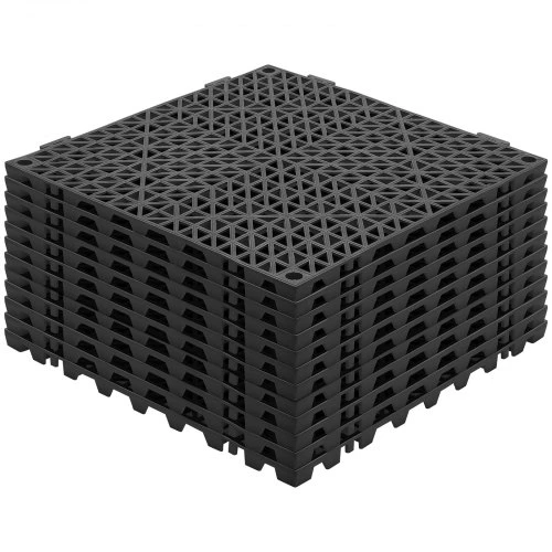 VEVOR Drenažo grindų kilimėliai 30,5 x 30,5 cm, PVC, neslidūs, 12 vnt.