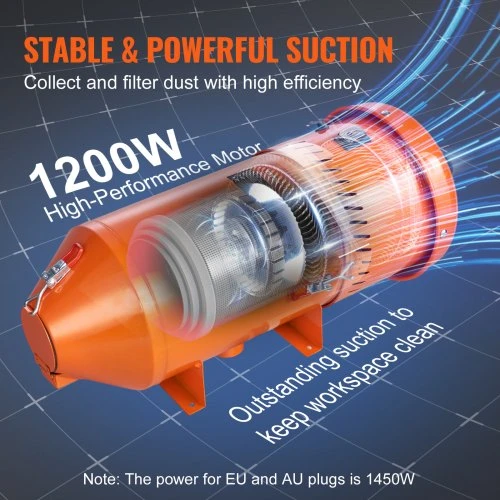 Koduva VEVOR dulkių surinkimo sistema, 1450 W, 6,8 l