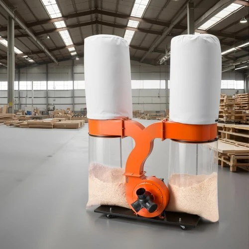 VEVOR Dulkių surinktuvas, 1550 CFM, 3,0 AG, 2,5 mikrono, su 2 maišais po 132,5 L ir 2 filtrų maišais po 159 L