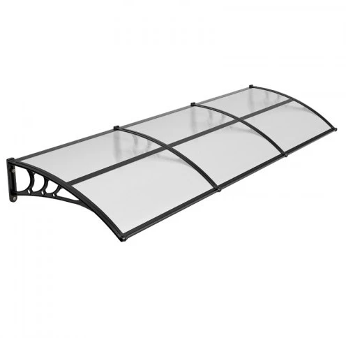 VEVOR Durų stogelis, 38 x 117 col., skaidrus