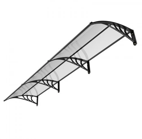 VEVOR Durų stogelis, 38 x 117 col., skaidrus