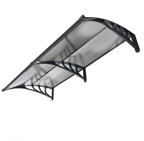 VEVOR Durų stogelis, 38 x 78 in, dūmų pilka