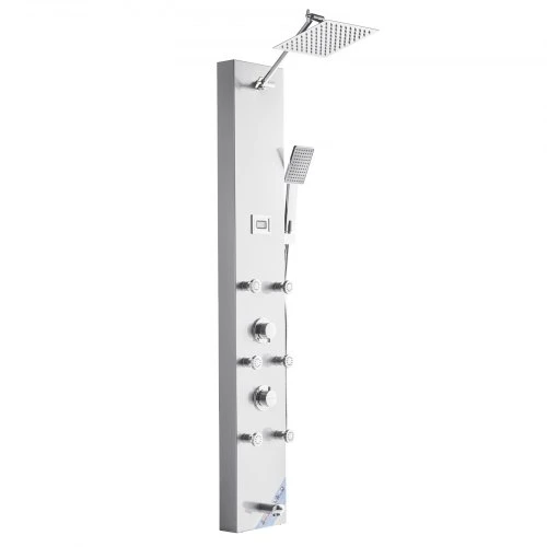 VEVOR Dušo panelė 7002FL, sidabrinė, 124 cm