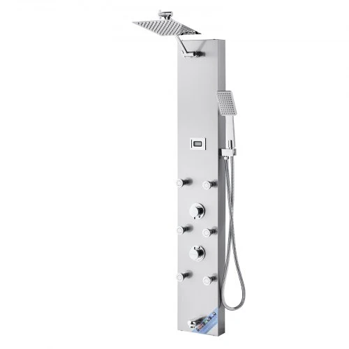 VEVOR Dušo panelė 7002FL, sidabrinė, 124 cm