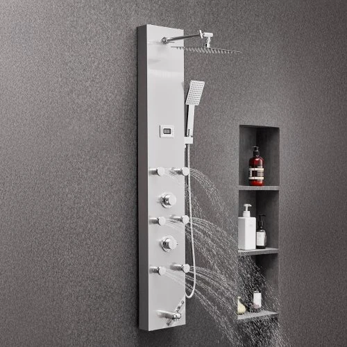 VEVOR Dušo panelė 7002FL, sidabrinė, 124 cm