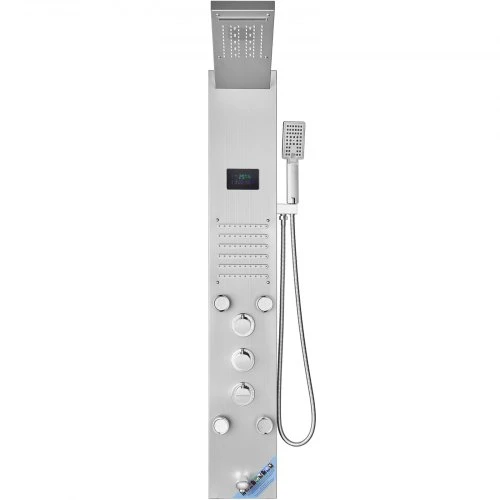 VEVOR Dušo panelė 8004FL, 6 režimai, LED, 304 nerūdijantis plienas