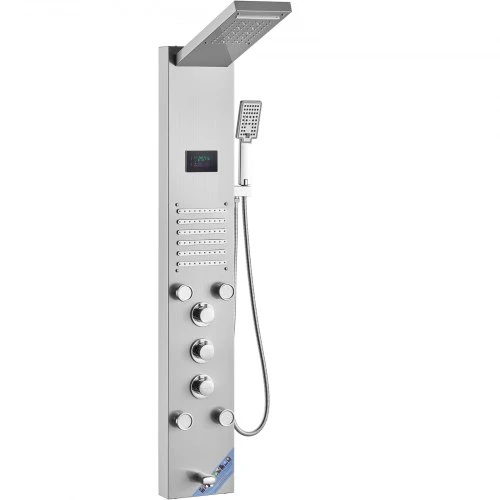 VEVOR Dušo panelė 8004FL, 6 režimai, LED, 304 nerūdijantis plienas